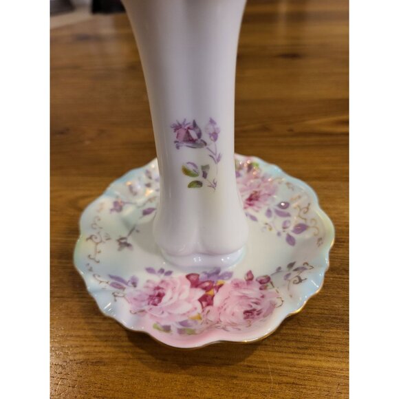 Vintage Porcelain R&S Hat Pin Holder – The Celtic Farm Antique RS Germany Porcelain Floral Hat Pin Holder Scalloped Base